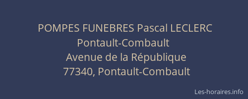 POMPES FUNEBRES Pascal LECLERC Pontault-Combault