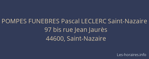 POMPES FUNEBRES Pascal LECLERC Saint-Nazaire