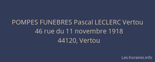 POMPES FUNEBRES Pascal LECLERC Vertou