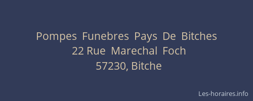 Pompes  Funebres  Pays  De  Bitches