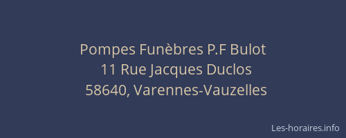Pompes Funèbres P.F Bulot