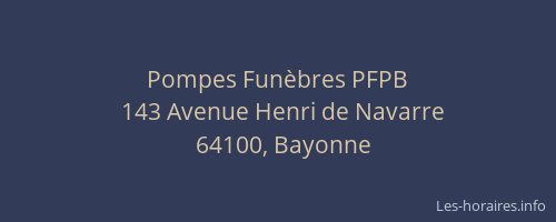 Pompes Funèbres PFPB