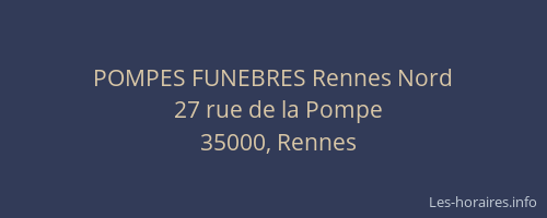 POMPES FUNEBRES Rennes Nord