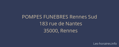 POMPES FUNEBRES Rennes Sud