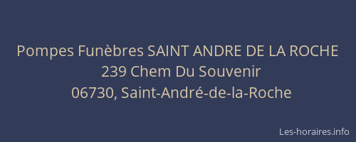 Pompes Funèbres SAINT ANDRE DE LA ROCHE