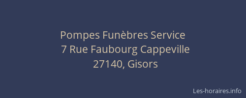 Pompes Funèbres Service