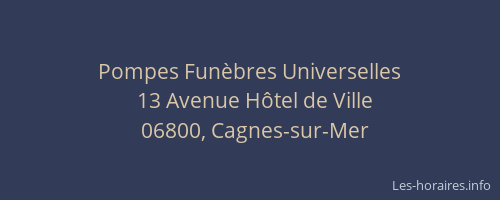 Pompes Funèbres Universelles