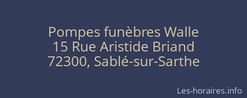 Pompes funèbres Walle