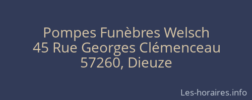 Pompes Funèbres Welsch
