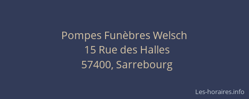 Pompes Funèbres Welsch