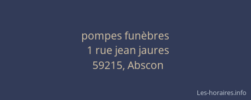 pompes funèbres