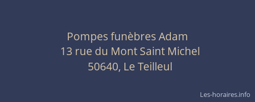 Pompes fun&egrave;bres Adam