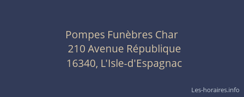 Pompes Fun&egrave;bres Char