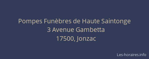 Pompes Fun&egrave;bres de Haute Saintonge