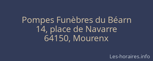 Pompes Fun&egrave;bres du B&eacute;arn