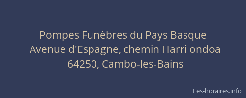 Pompes Fun&egrave;bres du Pays Basque