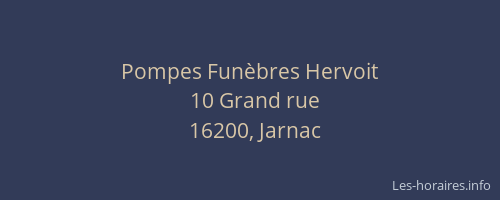 Pompes Fun&egrave;bres Hervoit
