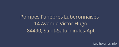 Pompes Fun&egrave;bres Luberonnaises