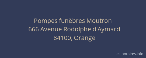 Pompes fun&egrave;bres Moutron