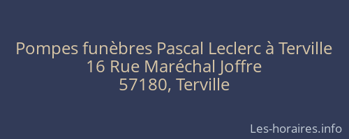 Pompes fun&egrave;bres Pascal Leclerc &agrave; Terville