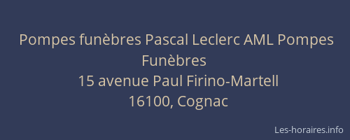 Pompes funèbres Pascal Leclerc AML Pompes Funèbres