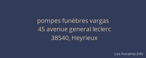 pompes fun&egrave;bres vargas