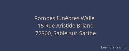 Pompes fun&egrave;bres Walle
