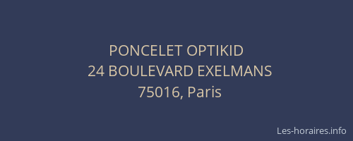 PONCELET OPTIKID