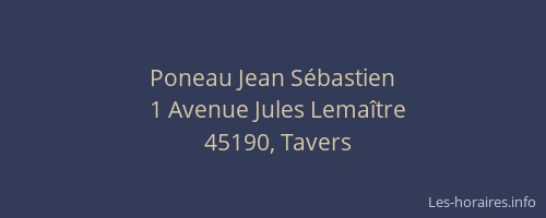 Poneau Jean S&eacute;bastien