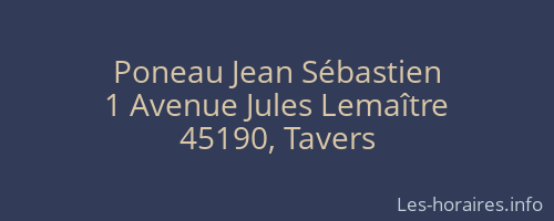 Poneau Jean Sébastien
