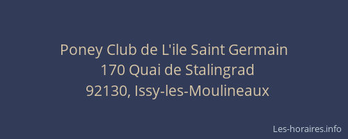 Poney Club de L'ile Saint Germain