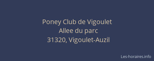 Poney Club de Vigoulet