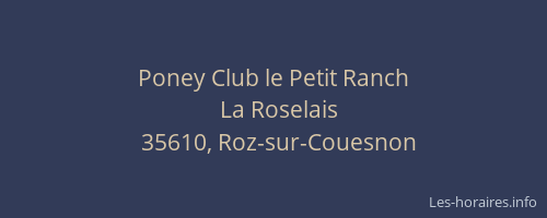 Poney Club le Petit Ranch