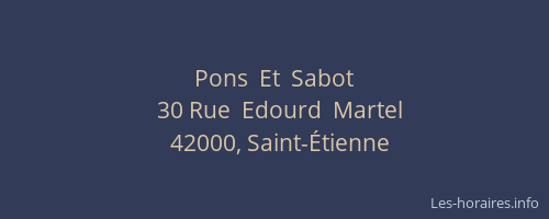 Pons  Et  Sabot