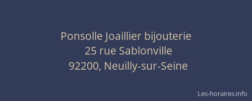 Ponsolle Joaillier bijouterie