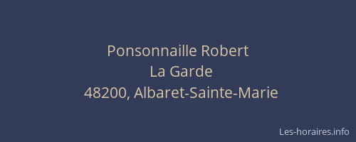 Ponsonnaille Robert