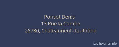Ponsot Denis