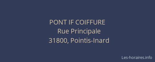PONT IF COIFFURE