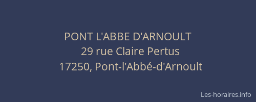 PONT L'ABBE D'ARNOULT