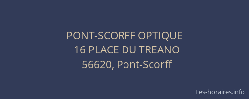PONT-SCORFF OPTIQUE