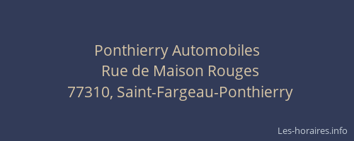 Ponthierry Automobiles
