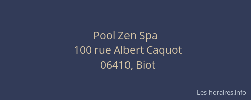 Pool Zen Spa