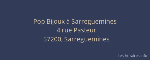 Pop Bijoux &agrave; Sarreguemines