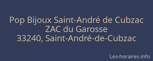 Pop Bijoux Saint-André de Cubzac