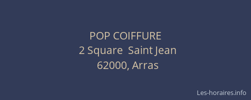 POP COIFFURE