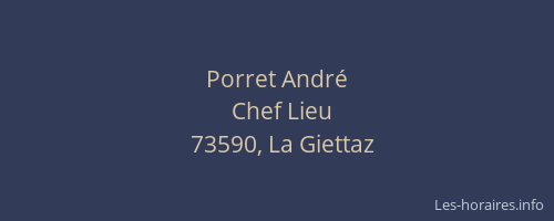 Porret Andr&eacute;