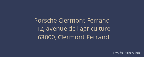 Porsche Clermont-Ferrand