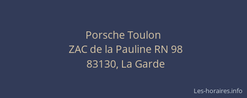 Porsche Toulon