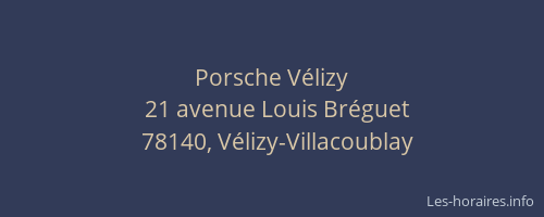 Porsche V&eacute;lizy