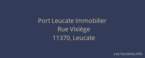 Port Leucate Immobilier